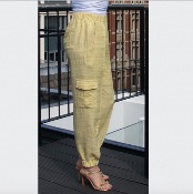 Woven Joggers by Caroline Pelliccia